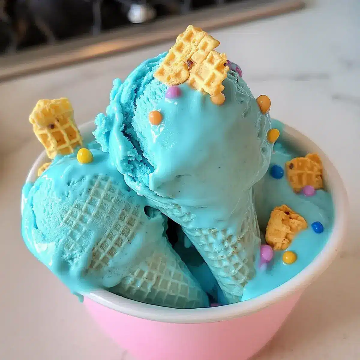 Blaue Mond-Eiscreme