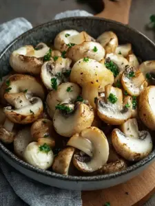 Blumenkohl-Champignons-Pfanne