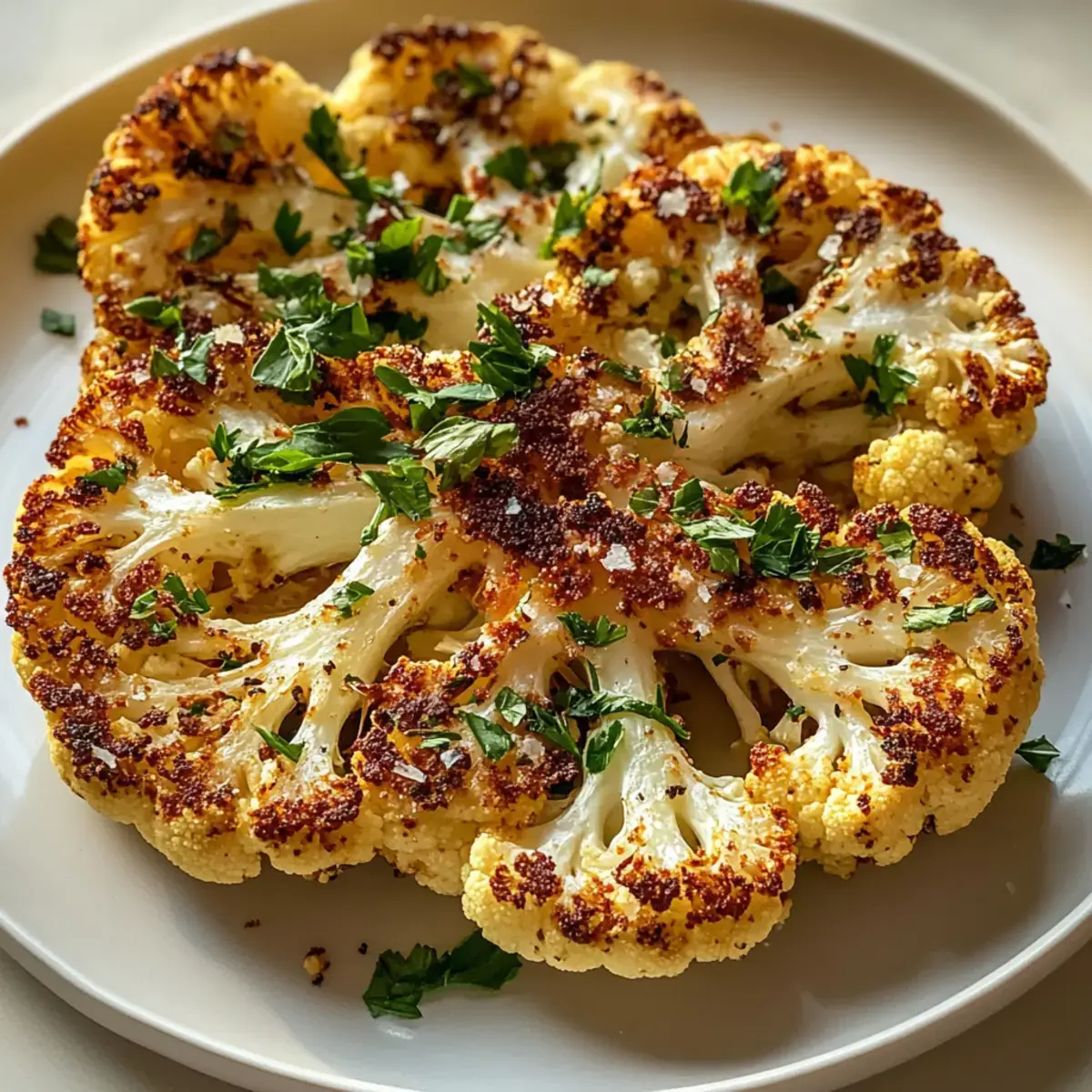 Crispy Blumenkohlsteaks aus dem Ofen – Das perfekte vegetarische Gericht 2 Blumenkohlsteaks Rezept