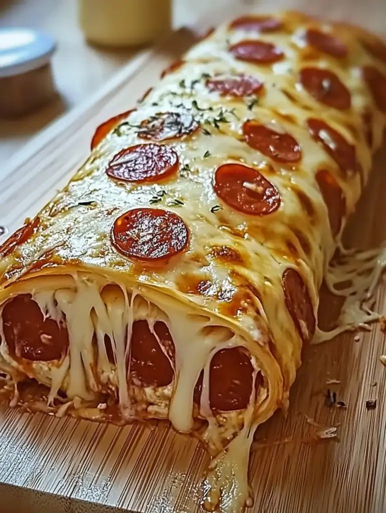 Blätterteig Strudel mit Peperoni