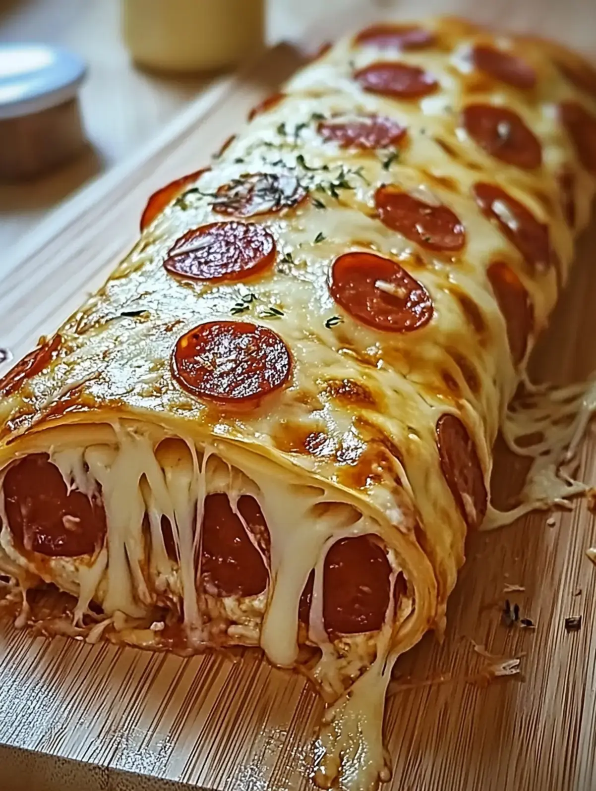 Blätterteig Strudel mit Peperoni