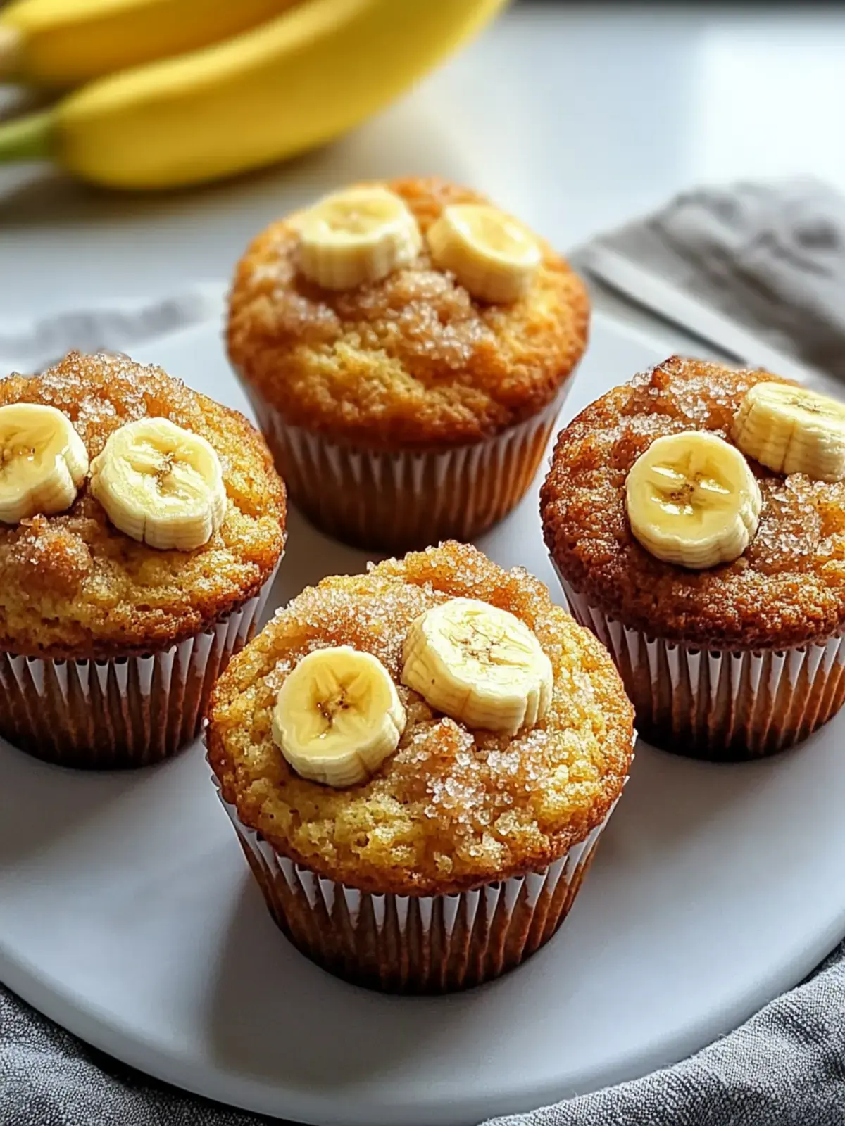 Braune Zucker Bananen Muffins