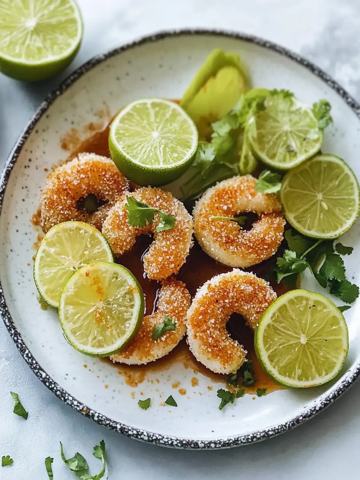 Brauner Zucker Limette gebackene Garnelen