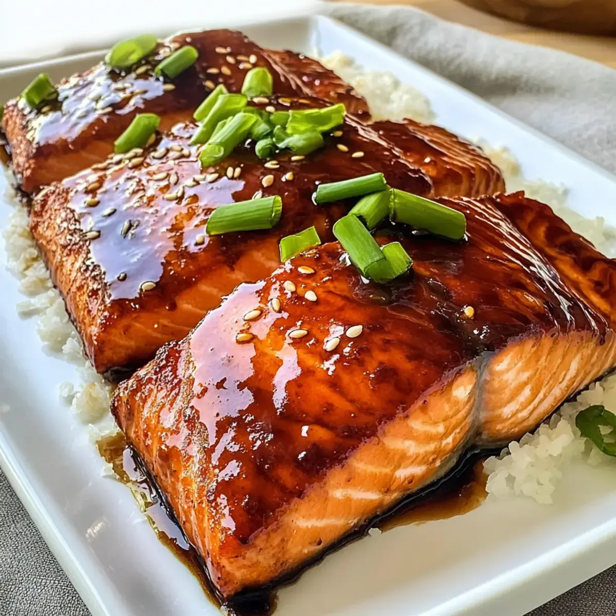 Brauner Zucker Sojasauce Lachs