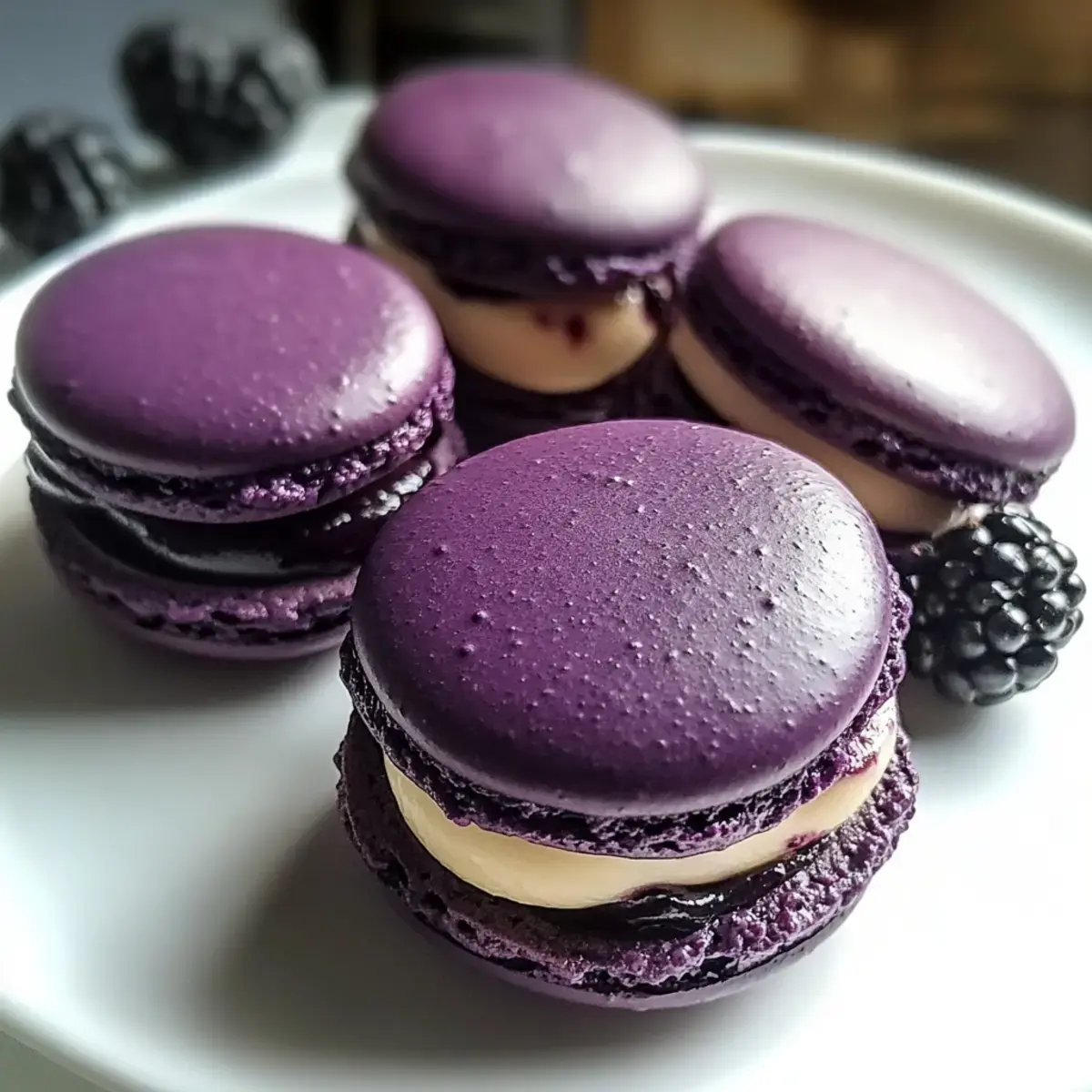 Brombeere Macarons