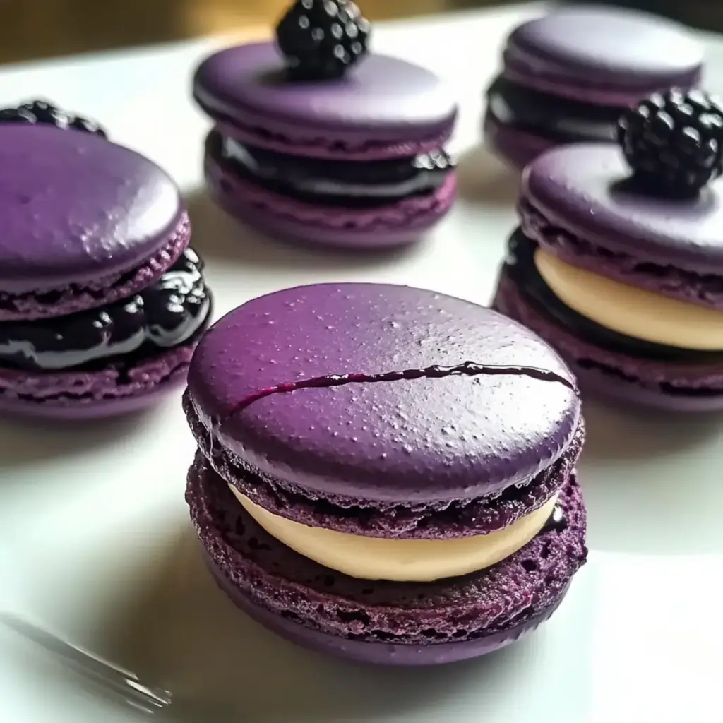 Brombeere Macarons