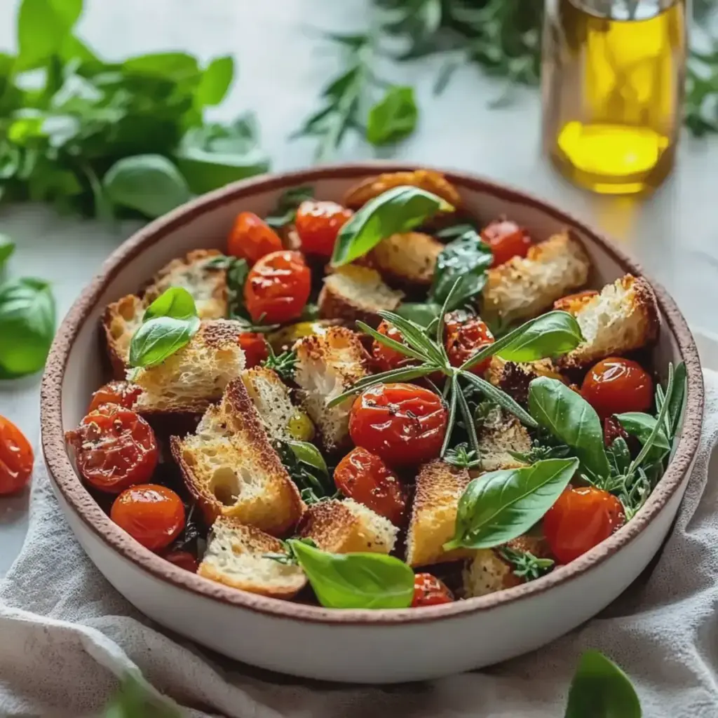 Brotsalat mit Tomaten
