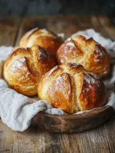 Einfache hausgemachte Brötchen