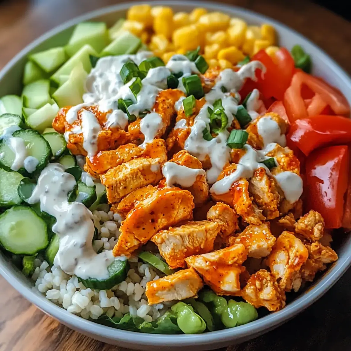 Buffalo Hühnchen Protein Bowl
