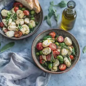 Caprese Salat mit Spargel