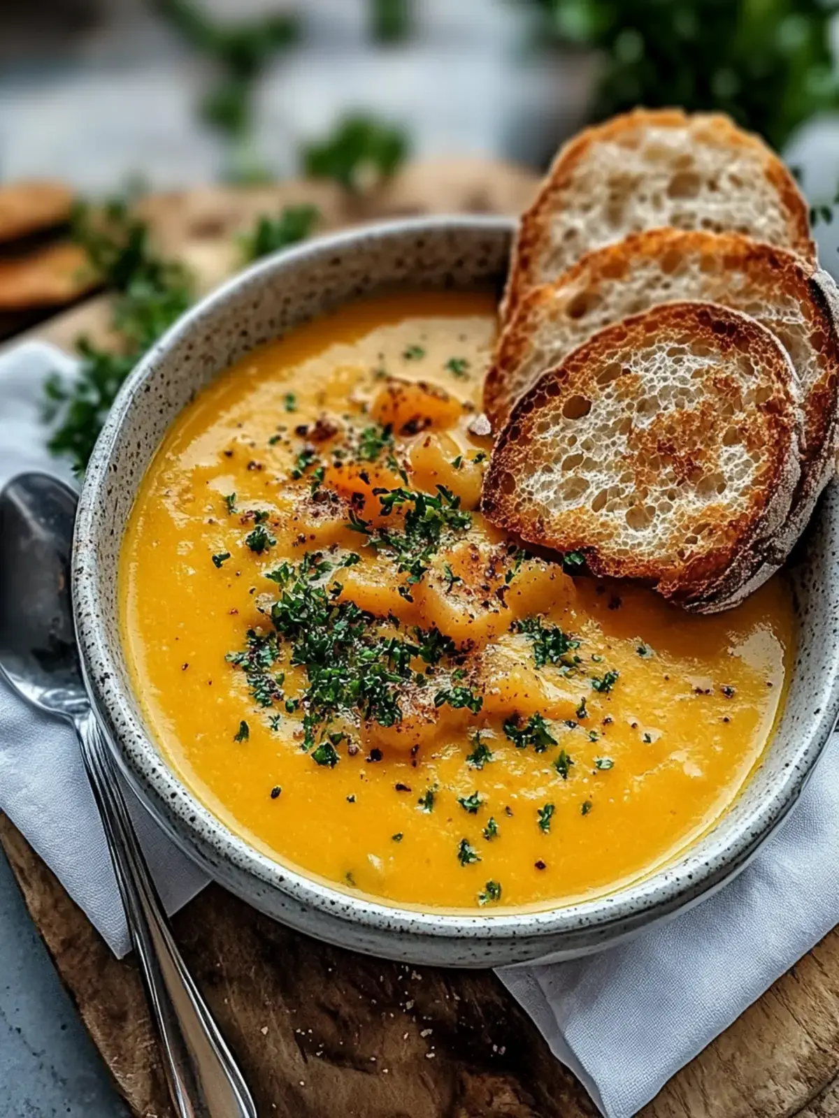 Cheddar Knoblauch Kartoffelsuppe