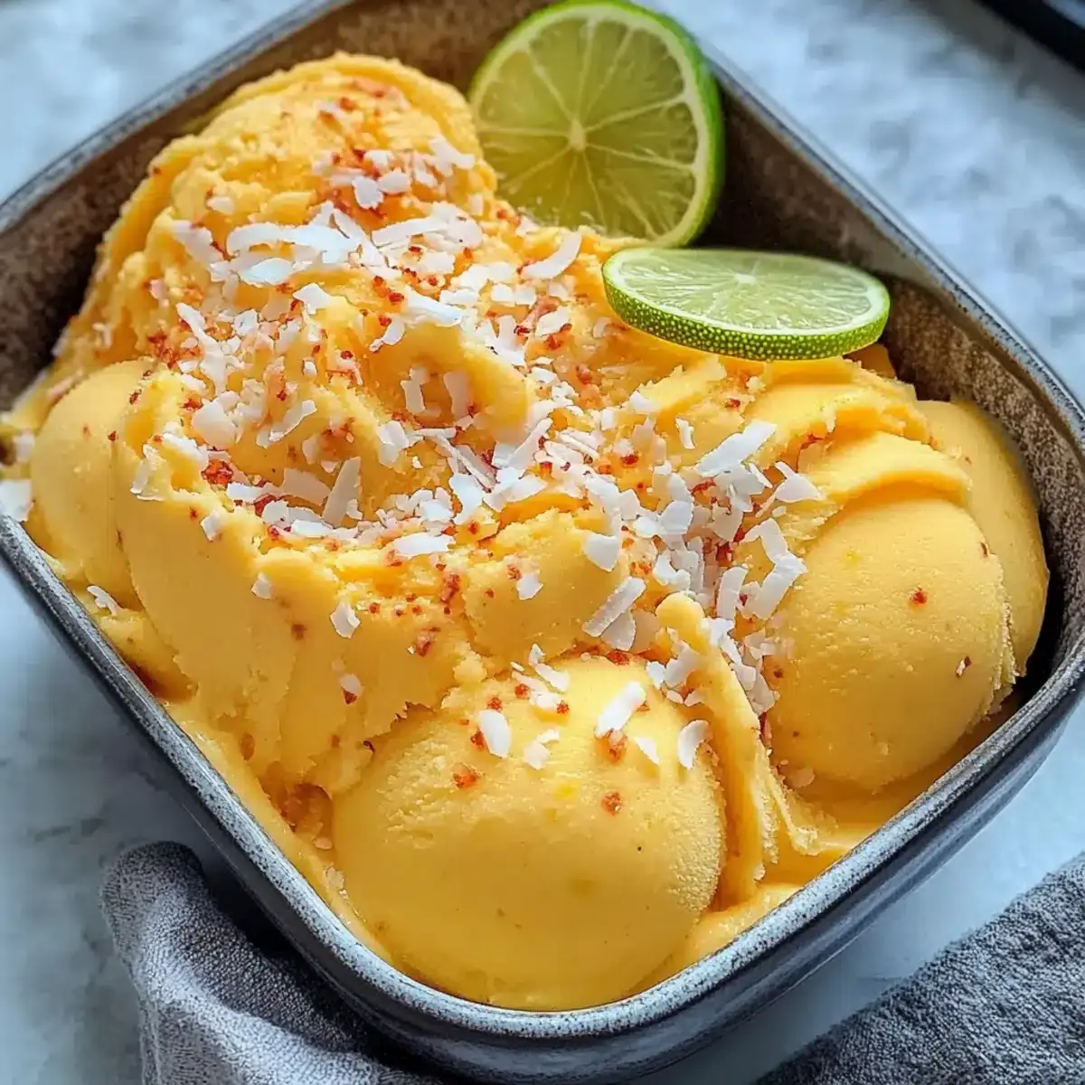 Chili Limetten Mango Sorbet
