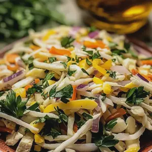Chinakohl Salat mit Mais Honig Senf