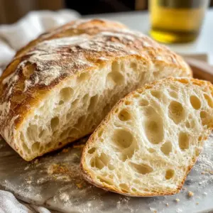 Klassisches hausgemachtes Ciabatta-Brot