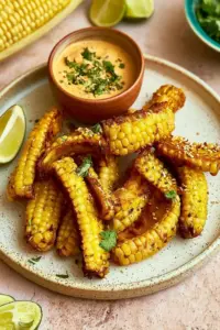 Knusprige Corn Ribs mit würzigem Dip
