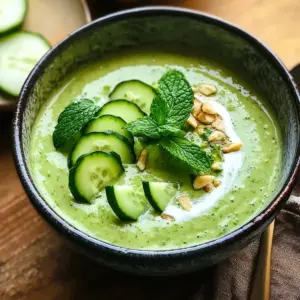 Cremige Gurken-Gazpacho