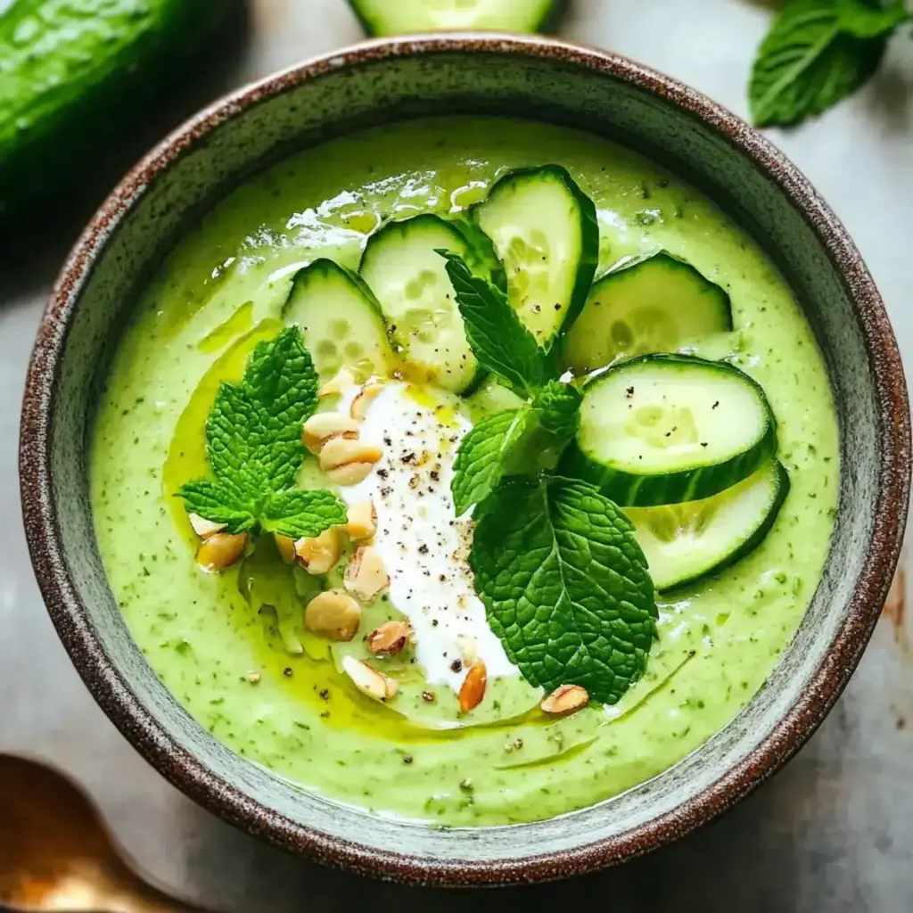 Cremige Gurken-Gazpacho