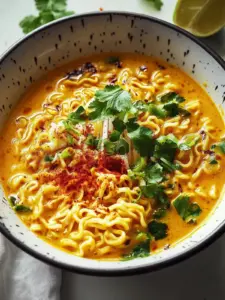 Cremige Kokosnuss-Curry-Ramen-Sauce