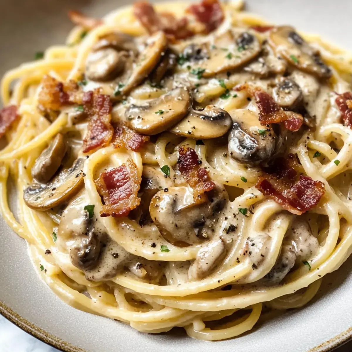 Cremige Speck- und Pilz-Pasta – Einfach und köstlich in 30 Minuten 2 Cremige Speck- und Pilz-Pasta