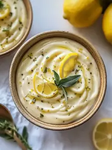 Cremige Zitronen-Knoblauch Sauce