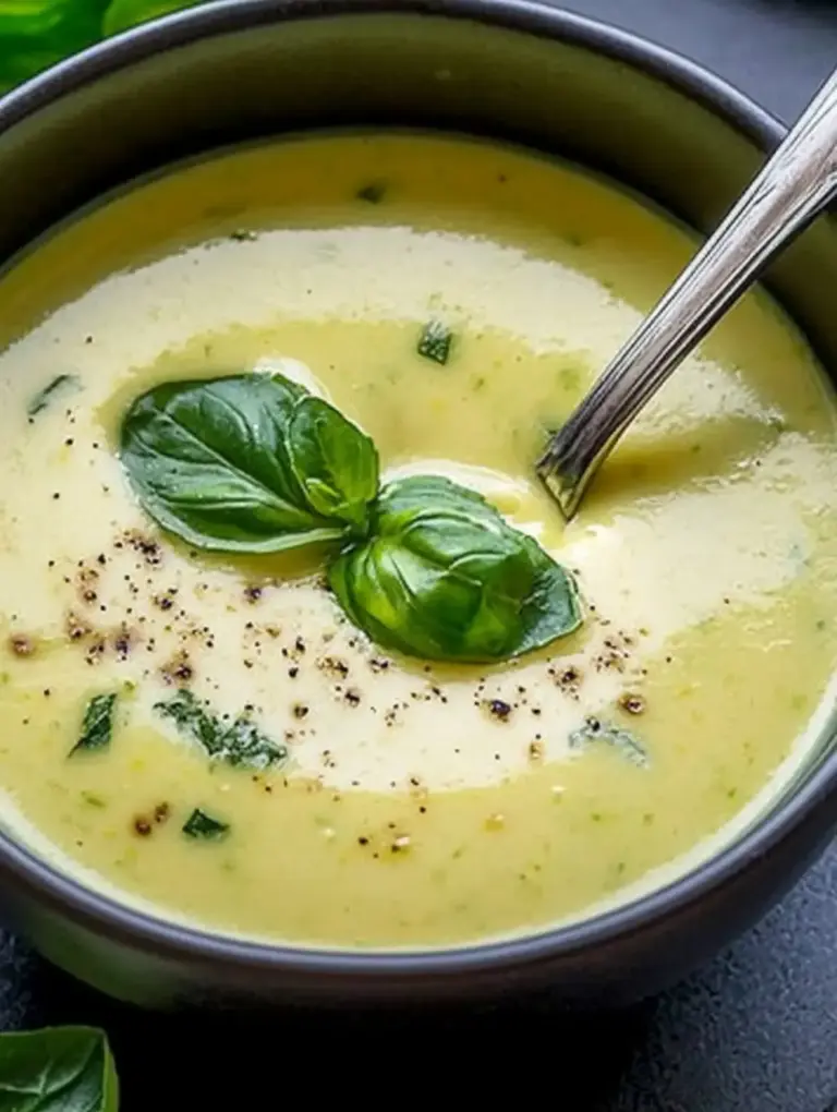Cremige Zucchini Knoblauchsuppe