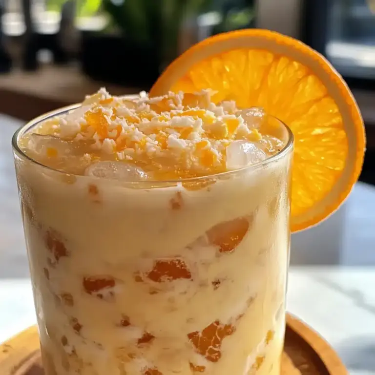 Cremiger Kokosnuss-Orange-Genuss