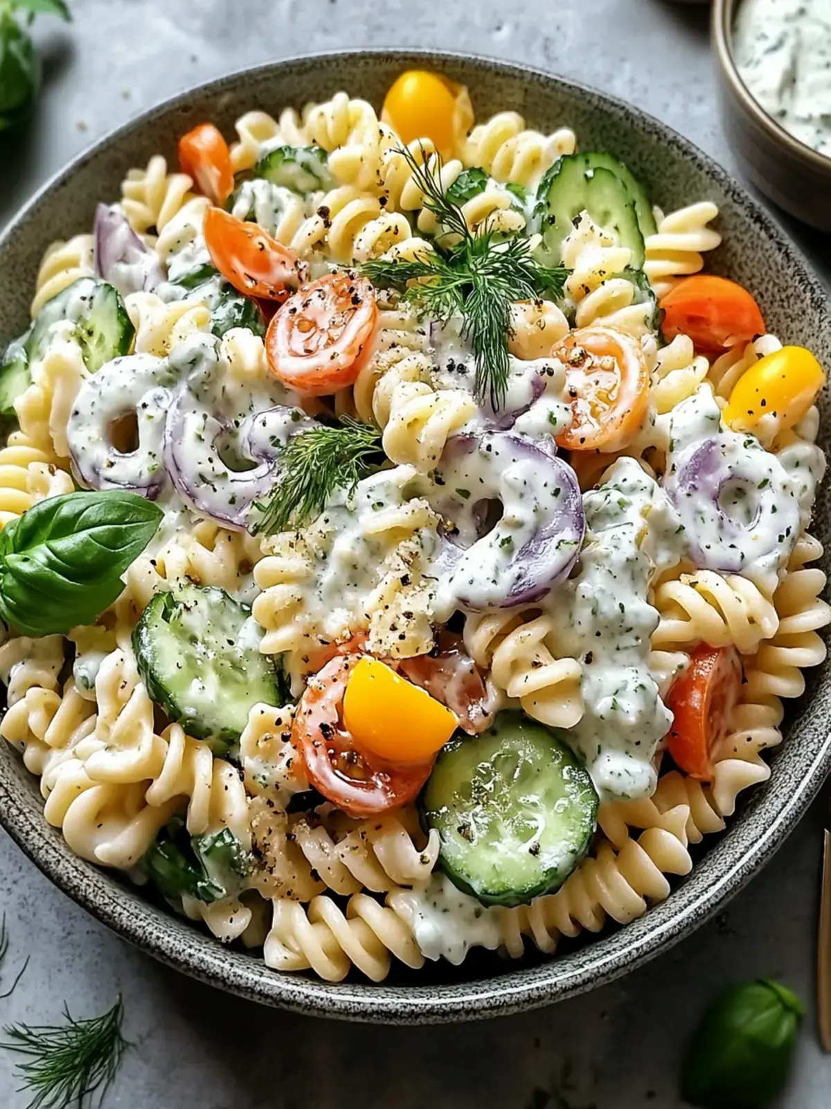 Cremiger Tzatziki-Nudelsalat