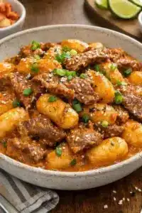 Cremiges Gochujang-Rindfleisch mit Gnocchi
