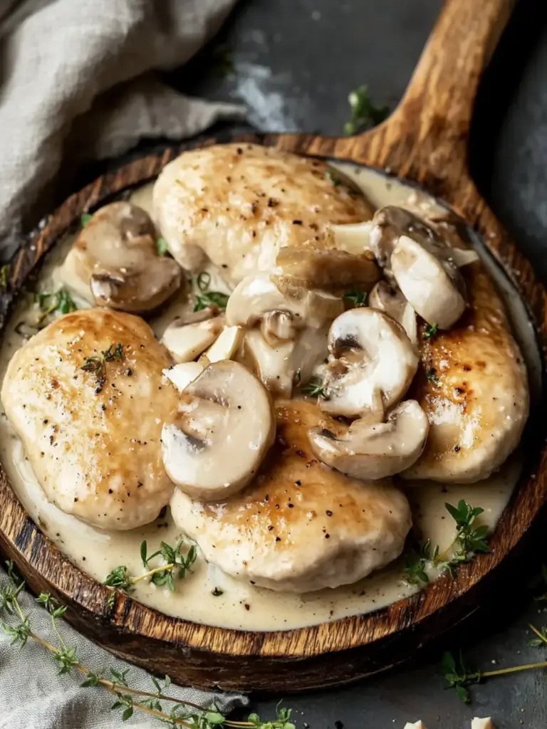 Cremiges Pilz-Hühnchen