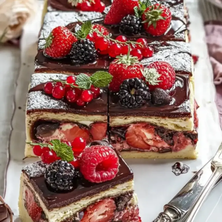 Donauwelle mit Erdbeeren