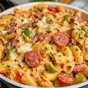 Ein Topf Kielbasa Pasta