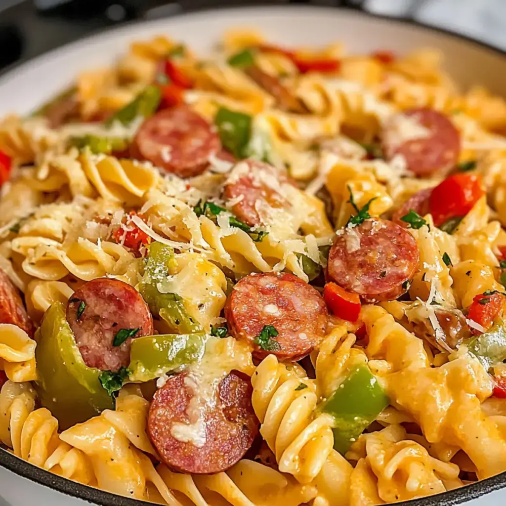 Ein Topf Kielbasa Pasta