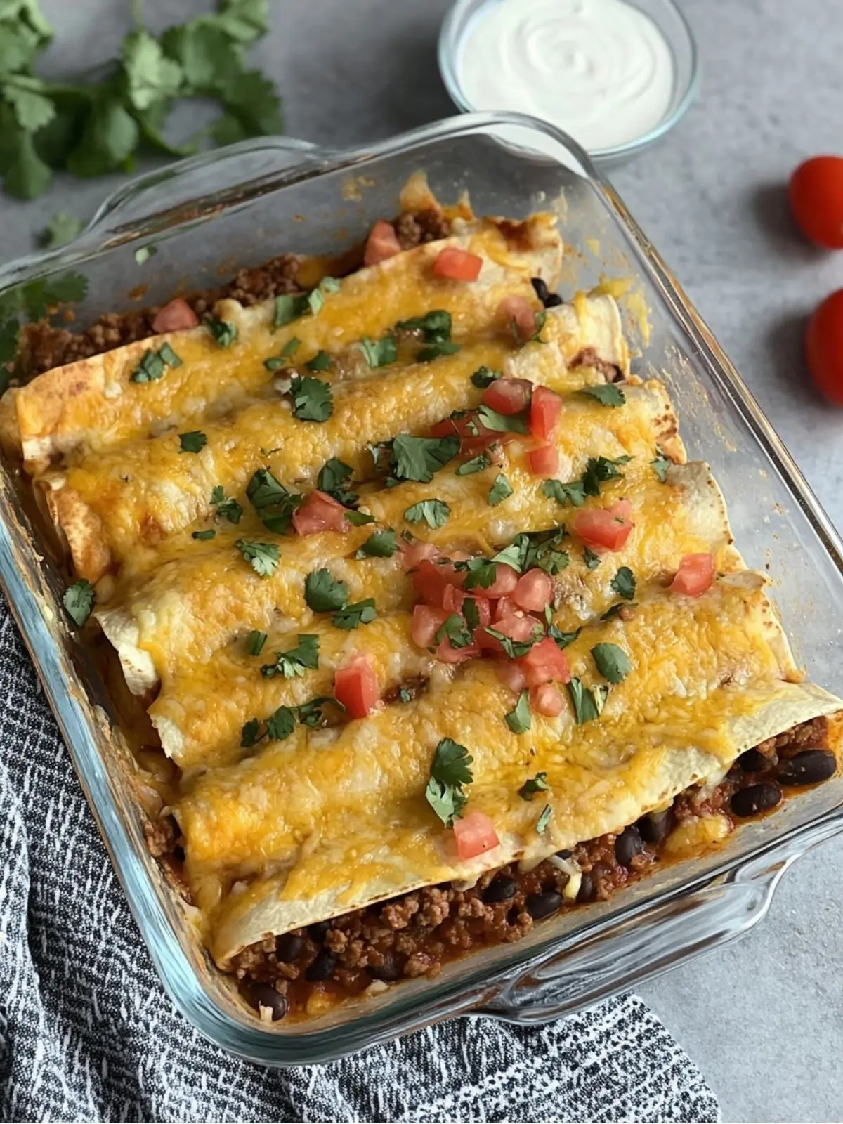 Enchiladas mit Hackfleischfüllung