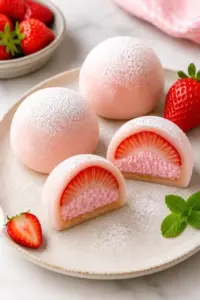 Erdbeer-Käsekuchen-Mochi