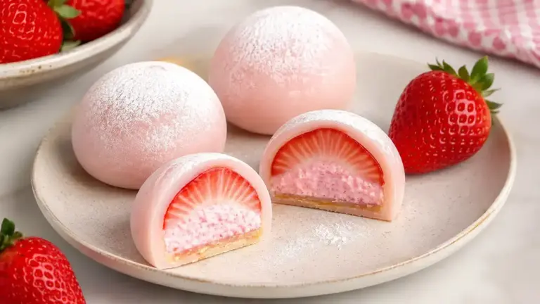 Erdbeer-Käsekuchen-Mochi