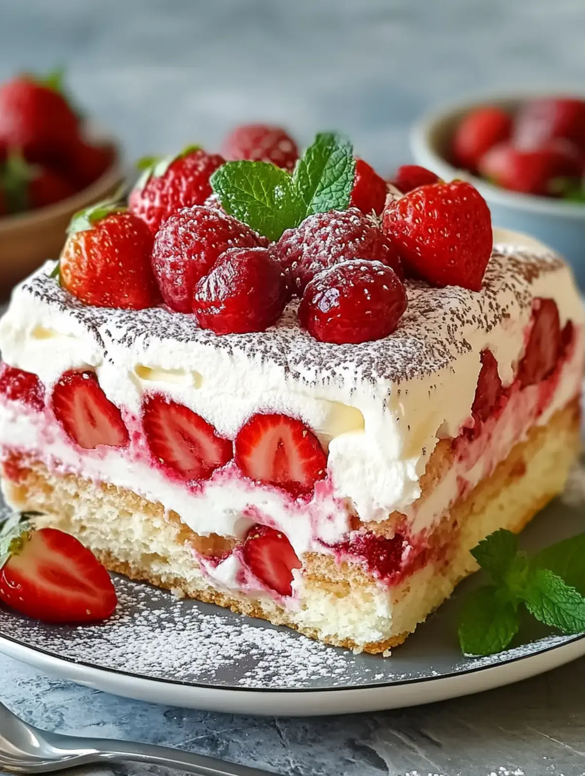 Erdbeer Tiramisu mit weißer Schokolade: Himmlisch cremiger Genuss 2 Erdbeer Tiramisu mit weißer Schokolade