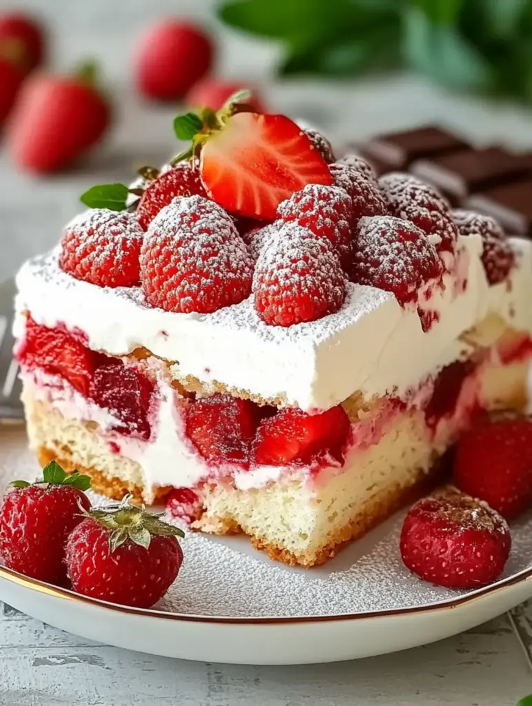 Erdbeer Tiramisu mit weißer Schokolade