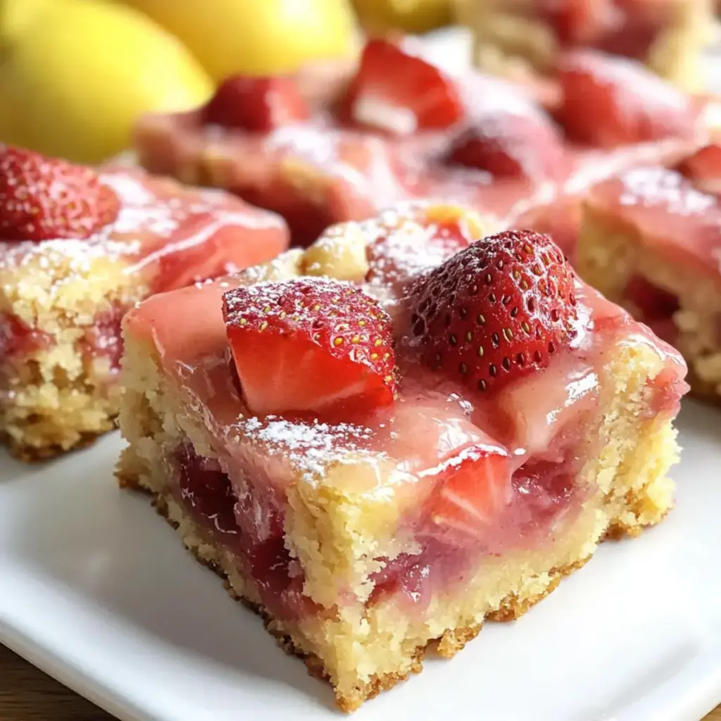 Erdbeer-Zitronen-Blondies