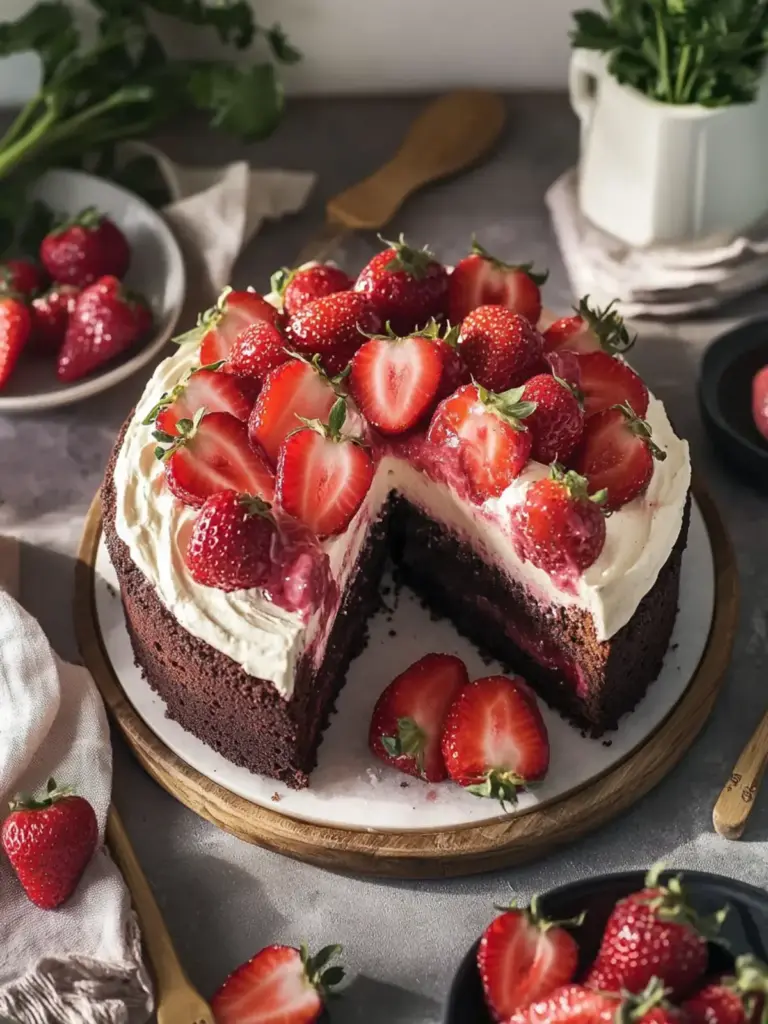 Erdbeere Schokoladenkuchen