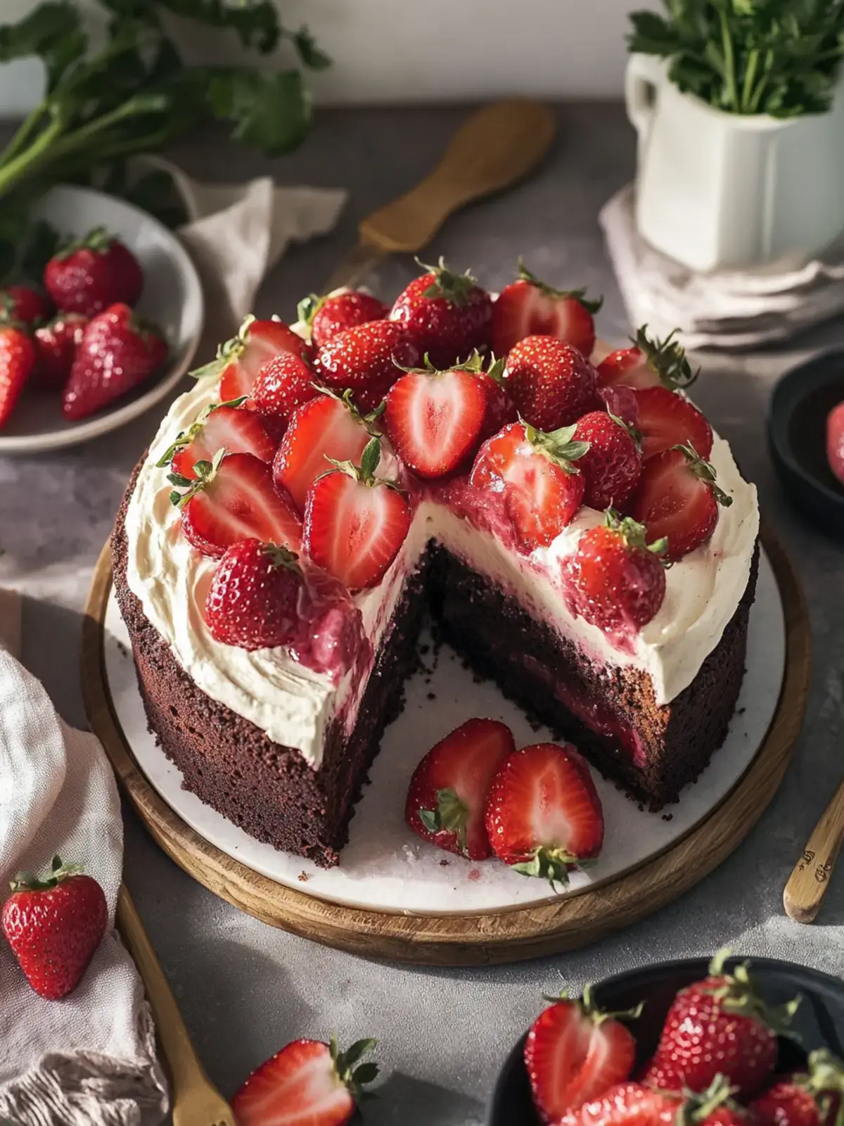 Erdbeere Schokoladenkuchen