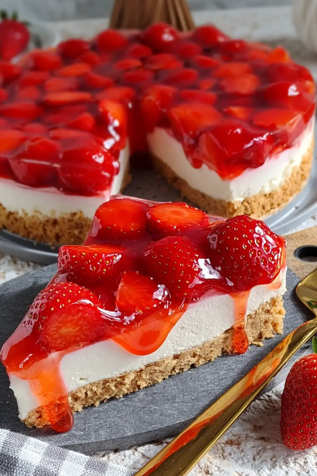 Erdbeerkuchen ohne Backen