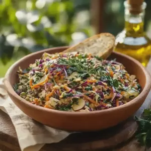 Erdnuss Salat knusprig mit Chinakohl und Gemüse