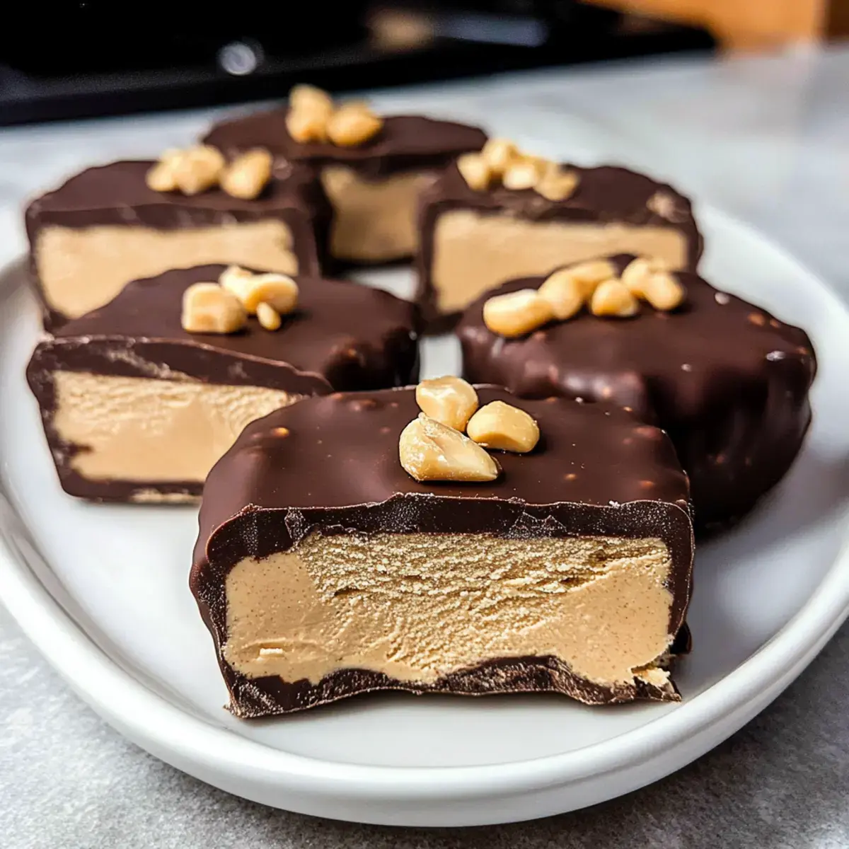 Erdnussbutter gefrorene Joghurt Riegel