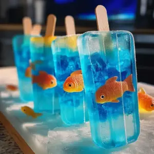 Essbare Aquarien-Eis am Stiel