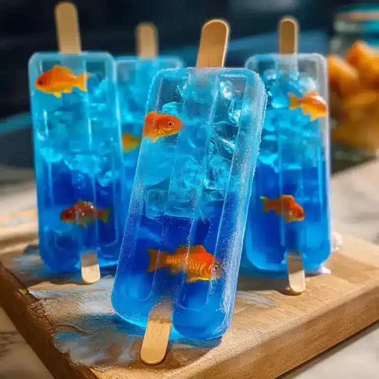 Essbare Aquarien-Eis am Stiel