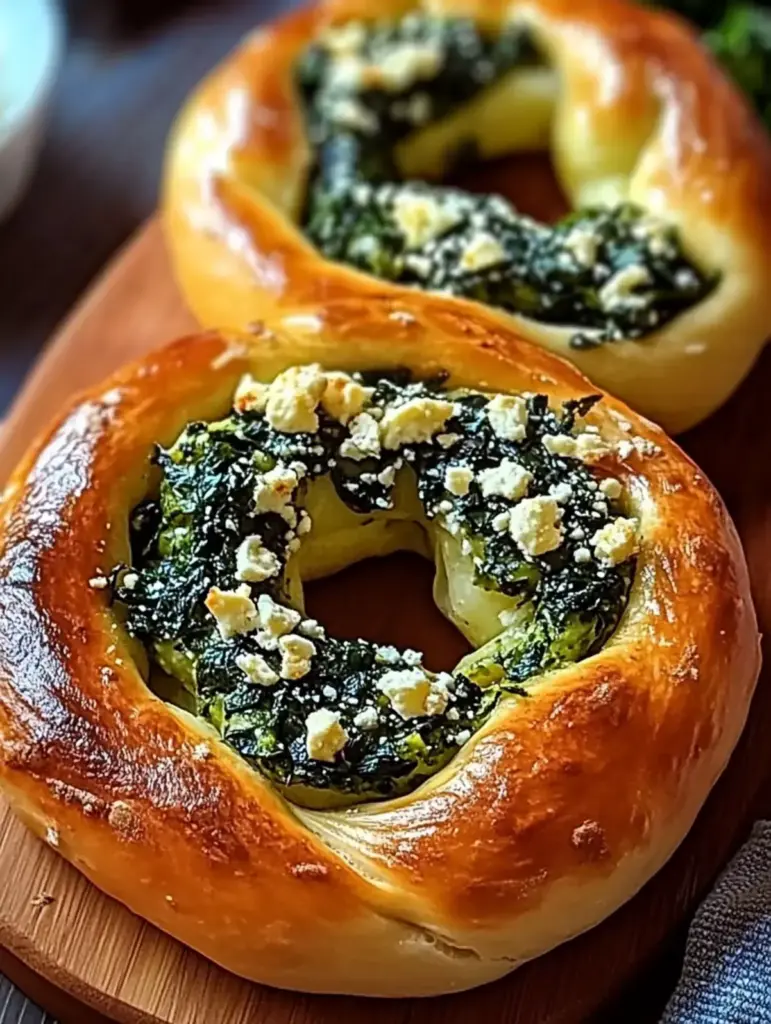 Feta Spinat Brezeln