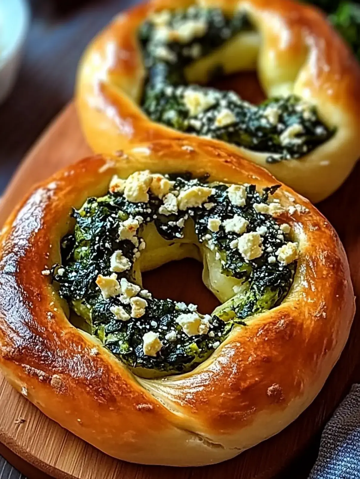 Feta Spinat Brezeln