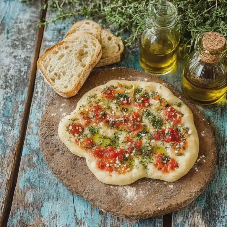 Fladenbrot mit Tomaten Knoblauchbutter