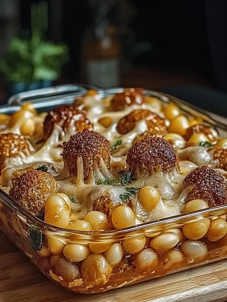 Fleischbällchen-Nudelauflauf