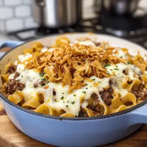 Französische Zwiebel Pasta